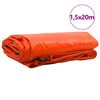 vidaXL Pressu 650g / m² Oranssi 1,5 x 20 m Kangas PVC-pinnoitteella