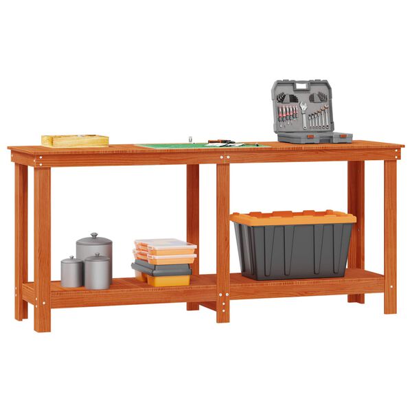 vidaXL Ty&ouml;p&ouml;yt&auml; Vahans&auml;vyinen Ruskea 180 x 50 x 80 cm Massiivim&auml;nty