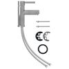 vidaXL Kylpyhuoneen pesualtaan hana hopea 130x176 mm