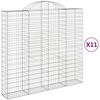 vidaXL Kaarevat kivikorit 11 kpl 200x50x180/200 cm galvanoitu rauta