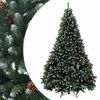vidaXL Salkomallinen tekoinen joulukuusi 210 cm ter&auml;s