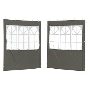 vidaXL Juhlateltan sivusein&auml; 2 kpl 200 x 195 cm Antrasiitti