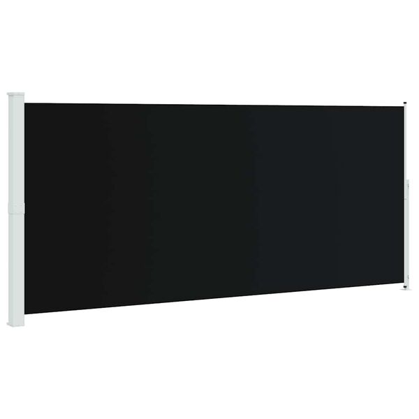 vidaXL Sisäänvedettävä terassin sivumarkiisi 220x500 cm musta