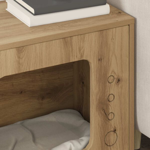 vidaXL Kissatalo Taidekoivu 51 x 30 x 42,5 cm Tekninen puu