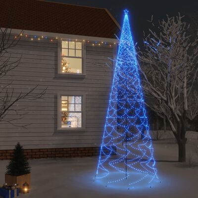 vidaXL Joulukuusi piikillä 3000 sinistä LED-valoa 800 cm