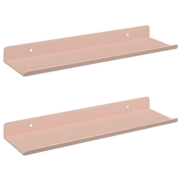 vidaXL Kelluva hylly 2 pcs Pinkki 30 x 9 x 2,5 cm Ter&auml;s