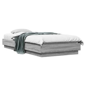 vidaXL Lattias&auml;ngyn runko Harmaa Sonoma 80 x 200 cm Tekninen puu