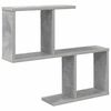 vidaXL Sein&auml;hylly Betoninharmaa 60 x 12 x 50,5 cm Tekninen puu