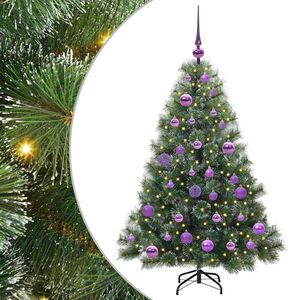 vidaXL Tekojoulukuusi 150 LED-valoilla Vihre&auml; 120 cm PE ja PVC