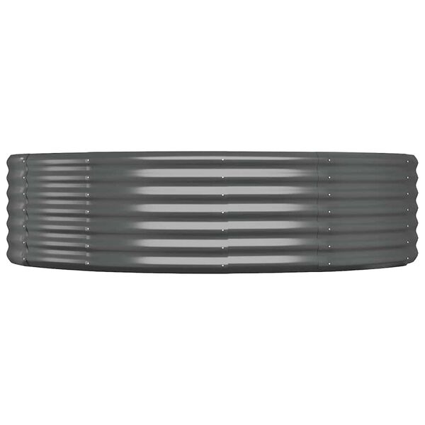 vidaXL Korotettu kukkalaatikko galvanoitu teräs 140x140x36 cm antr.