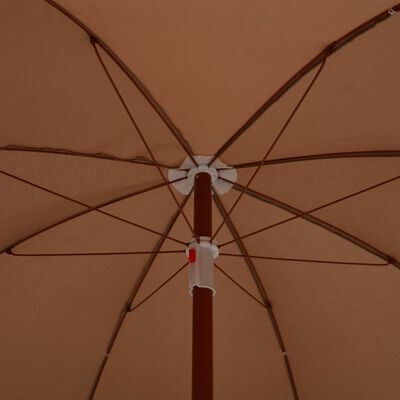 vidaXL Aurinkovarjo terästanko 180 cm ruskeanharmaa