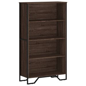 vidaXL Kirjahylly ruskea tammi 80x31x137,5 cm tekninen puu