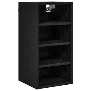 vidaXL Henkarikaappi Musta tammi 30 x 29,5 x 60 cm Tekninen puu