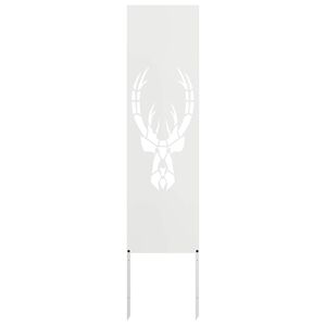 vidaXL Puutarhan yksityisyyden verho El&auml;inkuvio Valkoinen 32 x 140 cm