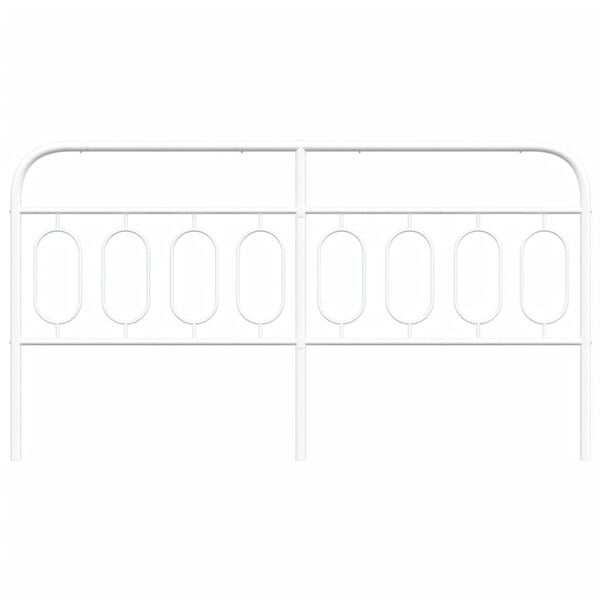 vidaXL Metallinen vaihtop&auml;&auml;ty valkoinen 193 cm