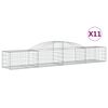 vidaXL Kaarevat kivikorit 11 kpl 300x50x40/60 cm galvanoitu rauta