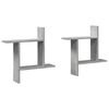 vidaXL Sein&auml;hyllyt 2 kpl betoninharmaa 50x12x50 cm tekninen puu