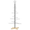 vidaXL Metallinen joulukuusi puujalustalla musta 120 cm