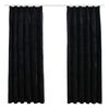 vidaXL Pimennysverhot koukuilla 2 kpl sametti musta 140x175 cm