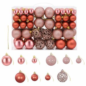 vidaXL Joulupallot 100 kpl pinkki ja ruusu 3/4/6 cm
