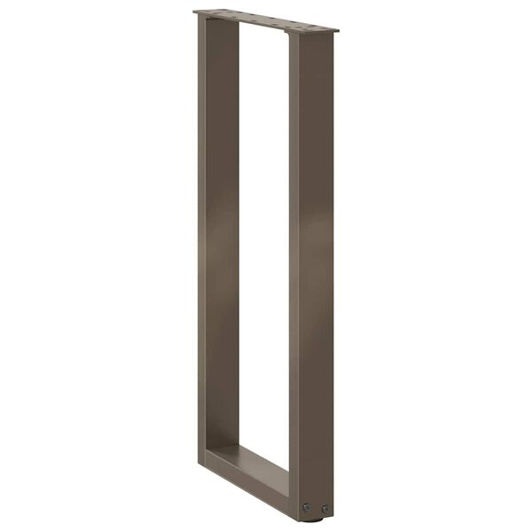 vidaXL Konsolip&ouml;yd&auml;n jalat U-muotoiset 2 kpl Luonnonv&auml;rinen ter&auml;s 38x(72-73) cm Ter&auml;s