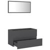 vidaXL Kaksiosainen kylpyhuoneen kalustesarja harmaa lastulevy