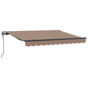 vidaXL Vedett&auml;v&auml; markiisi Taupe 450 &times; 300 cm Kangas ja alumiini