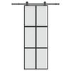 vidaXL liukuovi laitteistosarjalla 76x205 cm karkaistu lasi alumiini