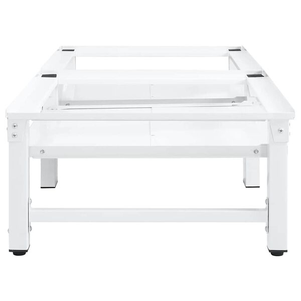 vidaXL Pesukoneen ja kuivausrummun korokejalusta hyllyill&auml; valkoinen