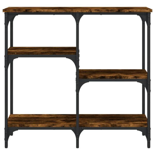 vidaXL Konsolipöytä savutammi 80x29x75 cm tekninen puu