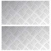 vidaXL Portaan askelma 2 kpl 40 x 20 cm Hopea Alumiini Suorakaide