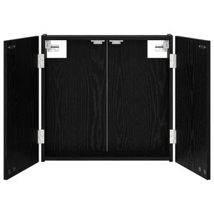 vidaXL Dartboard-kaappi Musta tammi 56 x 12 x 53,5 cm Tekninen puu