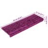 vidaXL Portaiden matot 15 kpl 65x21x4 cm violetti suorakaiteen muotoinen reuna