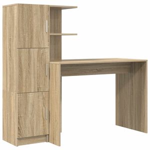 vidaXL P&ouml;yt&auml; Sonoman tammi 133.5 x 50 x 124 cm 2 kpl