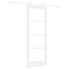 vidaXL Liukuovi Valkoinen 78 x 202 cm Täysi mänty ja lasi