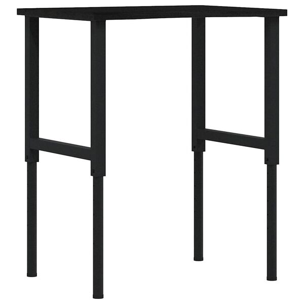 vidaXL työpöytä tummanruskea 80x60x(71,5-98) cm massiivipuutammea