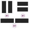 vidaXL TV-tasosetti 6 pcs Musta tammi. 100 x 30 x 30 cm Tekninen puu