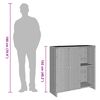 vidaXL Säilytyskaappi ovella Harmaa 100 x 36 x 102 cm Rottinki