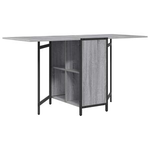 vidaXL Ruokailup&ouml;yt&auml; 144 x 60 x 75 cm Tekninen puu Harmaa Sonoma