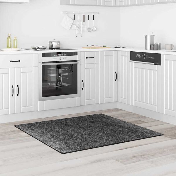 vidaXL Liukumaton Shaggy Matto Tumma harmaa 120 x 120 cm PP