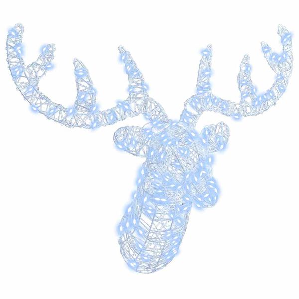 vidaXL Poro päähine Kylmä valkoinen 68 x 36.5 x 62.5 cm Akryyli