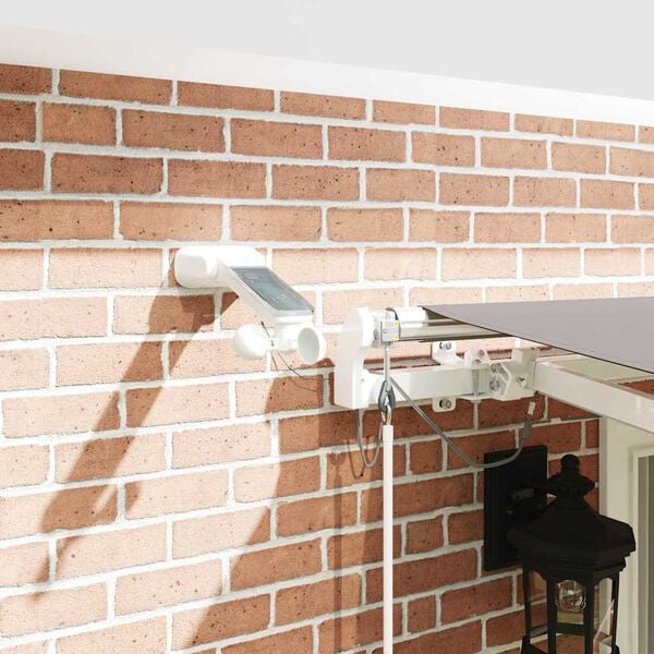 vidaXL Vetoutuva markiisi Vaaleanharmaa 400 &times; 300 cm Kangas ja Metalli