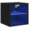 vidaXL TV-sein&auml;kaappi LED-valoilla musta 30x28,5x30 cm
