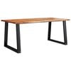 vidaXL Ruokap&ouml;yt&auml; el&auml;vill&auml; reunoilla 180x90x75 cm t&auml;ysi akasiapuu