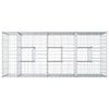vidaXL Gabion Kohotettu Peti Hopea 140 x 60 x 55 cm Galvanoitu ter&auml;s