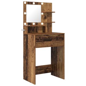 vidaXL Makuuhuoneen meikkip&ouml;yd&auml;t Vanha Puu 80 x 39,6 x 135 cm