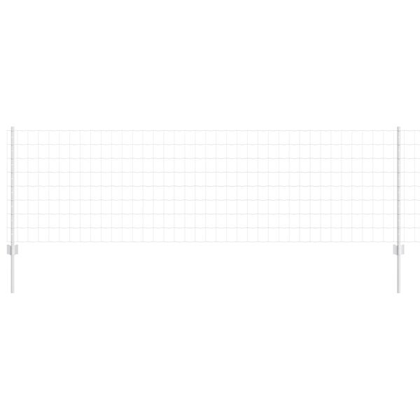 vidaXL Aita ja tolppa Hopea 0,8 x 10 m Teräs