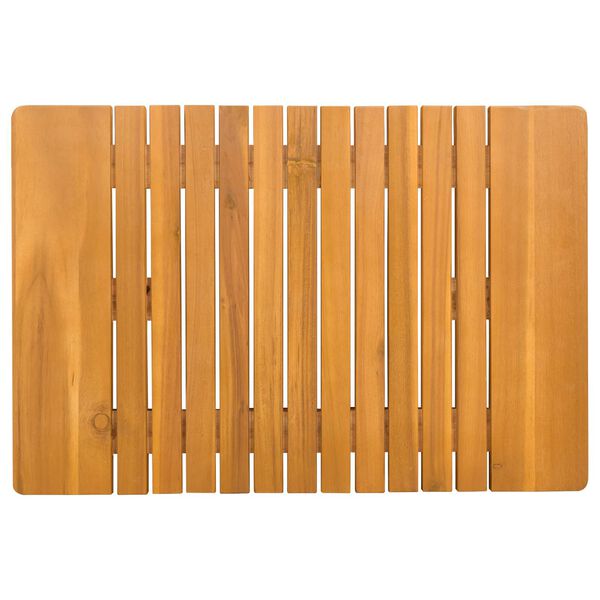 vidaXL Kylpyhuoneen Matto Yksiv&auml;rinen Ruskea 59 x 40 cm Puu