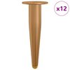 vidaXL Pystyjalat 12 kpl Kulta 98 x 40 mm Rauta