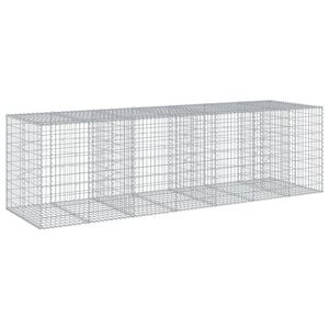 vidaXL Kivikori katolla 350x100x100 cm galvanoitu rauta